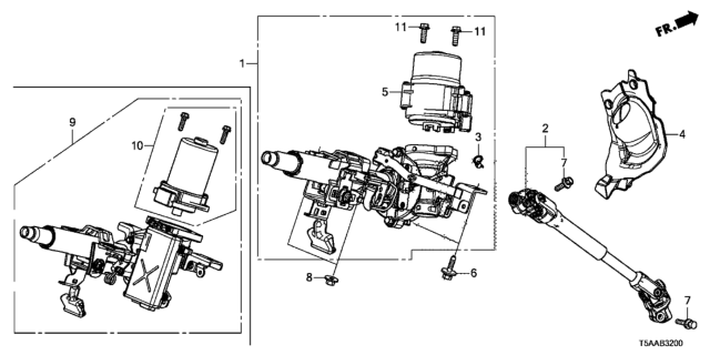 2020 Honda Fit Mcu Assy., EPS Diagram for 53681-T5R-L12