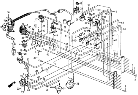 1987 Honda Civic Valve Assembly, Egr Control Diagram for 18740-PE1-681