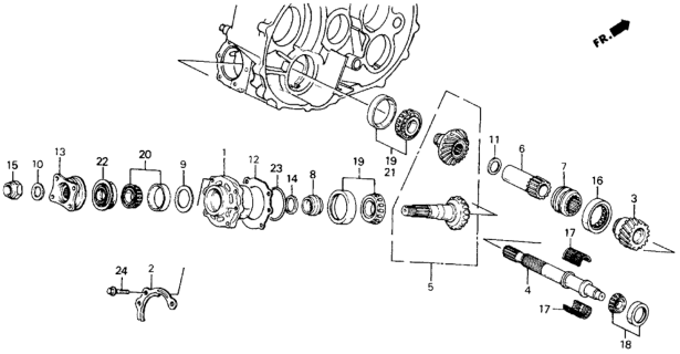 1991 Honda Civic Shim (80X0.5) Diagram for 29481-PH8-000