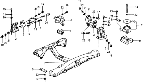 1978 Honda Civic Engine Mount Diagram
