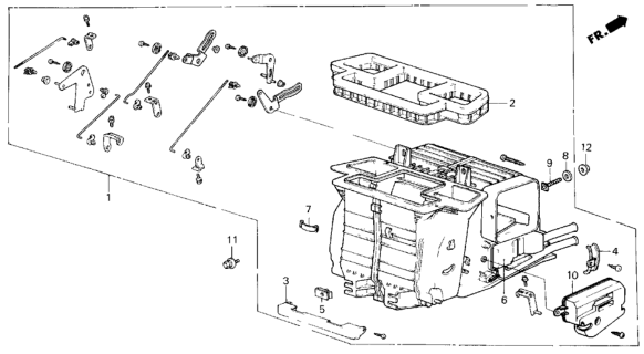 1984 Honda Civic Heater Unit Diagram for 39210-SB3-671