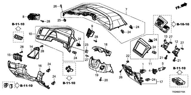 2012 Honda Civic Cover, Driver (Lower) *NH686L* (WARM GRAY) Diagram for 77303-TR0-H11ZB