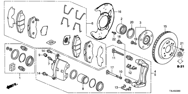 2015 Honda Accord Front Brake Diagram