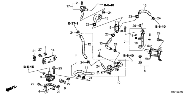 2018 Honda Clarity Electric Rubber Mount Diagram for 31724-T5A-003