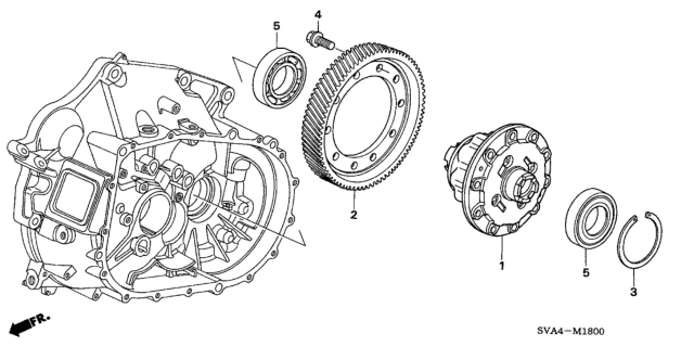2009 Honda Civic Gear, Final Driven Diagram for 41233-RPT-010