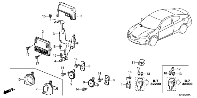 2015 Honda Accord Control Module, Powertrain Diagram for 37820-5G0-A34