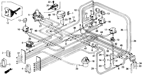1988 Honda Prelude Control Box Tubing Diagram