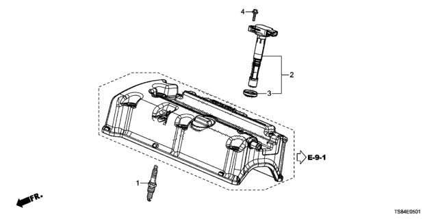 2012 Honda Civic Plug Hole Coil - Plug (2.4L) Diagram