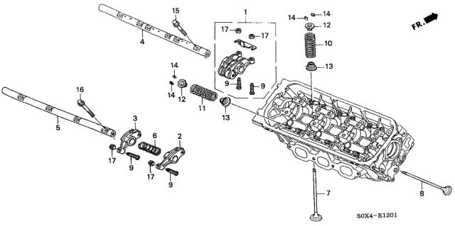 2000 Honda Odyssey Shaft, In. Rocker Arm Diagram for 14631-P8F-A00