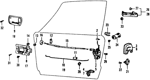 1977 Honda Civic Door Lock Diagram