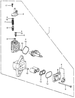1982 Honda Prelude HMT P.S. Pump - Components Diagram