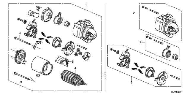 2019 Honda CR-V Starter Motor Assembly (Sm-74030) (Mitsuba) Diagram for 31200-5PH-A51