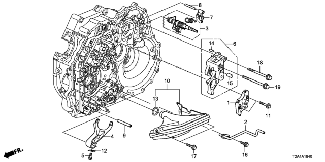 2015 Honda Accord AT Shift Fork (V6) Diagram