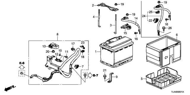 2021 Honda CR-V Bolt, Battery Setting Diagram for 31513-TLA-A00
