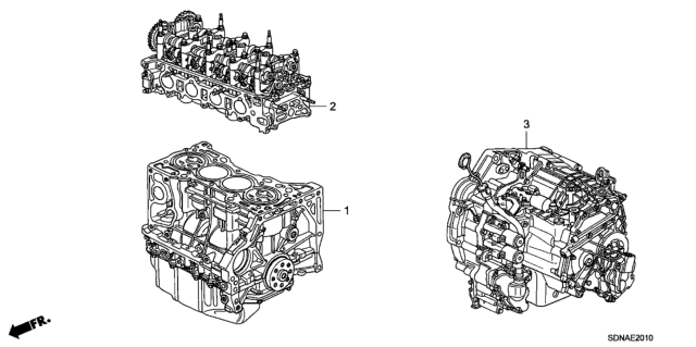 2007 Honda Accord Engine Assy. - Transmission Assy. (L4) Diagram
