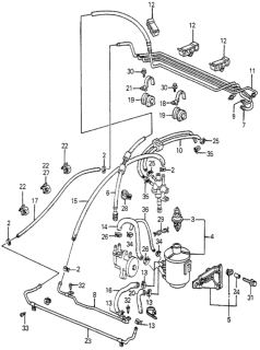 1983 Honda Accord Tube D, Power Steering Oil Diagram for 53734-SA5-952