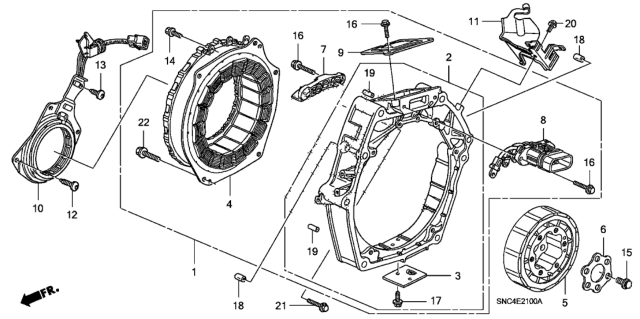 2009 Honda Civic Rotor Assy. Diagram for 1A300-RMX-010