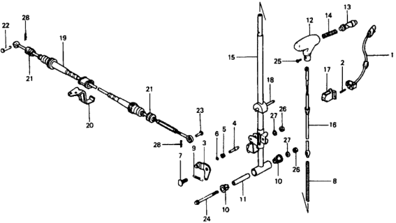 1978 Honda Civic Wire, Control Diagram for 54315-634-982