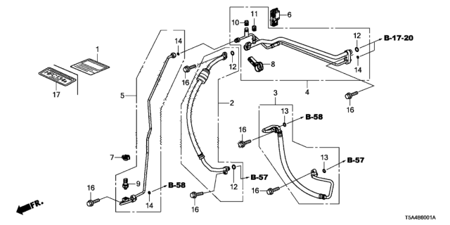 2016 Honda Fit A/C Hoses - Pipes Diagram 2