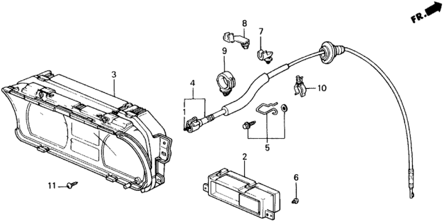 1990 Honda Civic Meter Assembly, Combination (Northland Silver) Diagram for 78100-SH3-A71