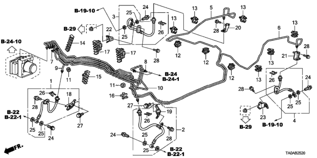 2012 Honda Accord Brake Lines (VSA) Diagram