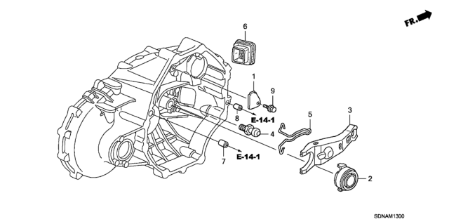 2007 Honda Accord MT Clutch Release (V6) Diagram