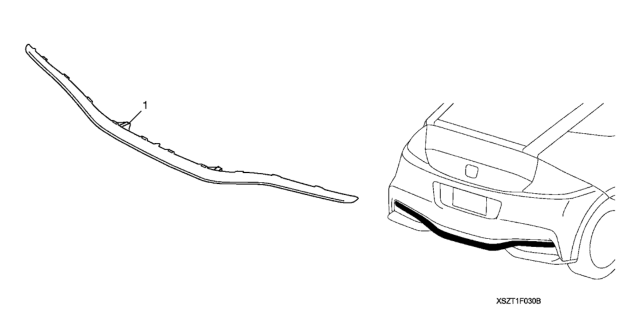 2016 Honda CR-Z Rear Bumper Garnish Diagram