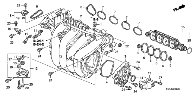 2007 Honda Civic Intake Manifold (1.8L) Diagram
