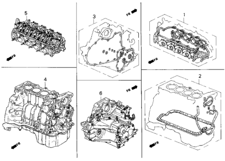 1996 Honda Odyssey General Assembly, Cylinder Head Diagram for 10003-P1E-A01