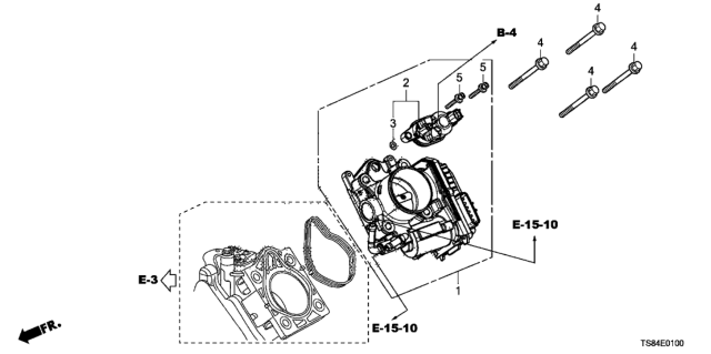 2014 Honda Civic Throttle Body (1.8L) Diagram