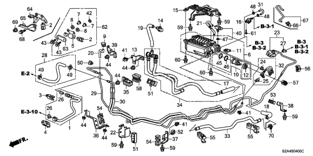 2012 Honda Pilot Pipe, Fuel Purge Diagram for 17720-SZA-A02