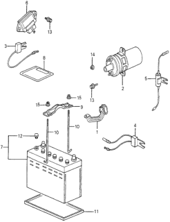 1982 Honda Accord Coil Assembly, Ignition Diagram for 30500-SA5-013