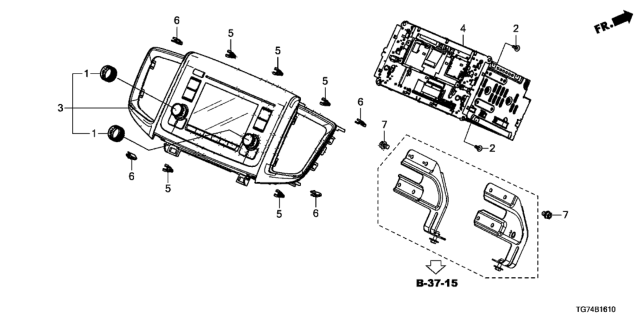 2016 Honda Pilot Black-Box Assy., Base (Panasonic) Diagram for 39173-TG7-A71