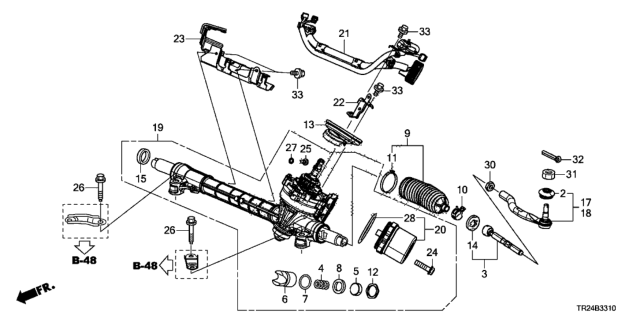 2013 Honda Civic P.S. Gear Box (EPS) Diagram