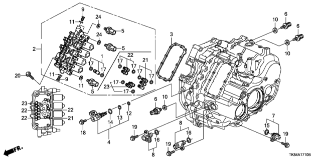 2011 Honda Odyssey AT Sensor - Solenoid - Secondary Body Diagram