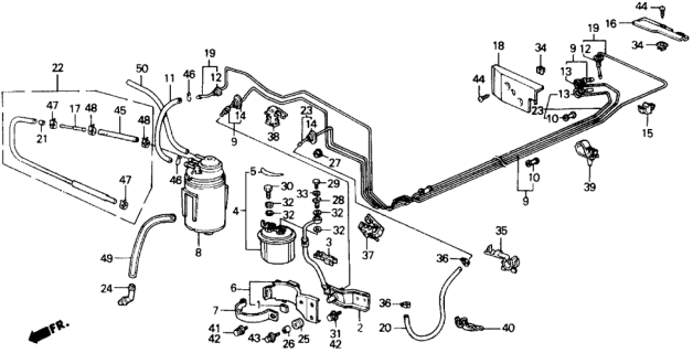 Set, Fuel Strainer Complete Diagram for 16010-SF1-K52