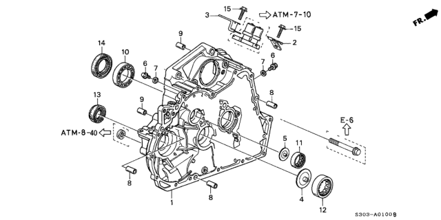 1998 Honda Prelude Case, Torque Converter Diagram for 21111-P6H-315