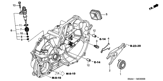 2003 Honda CR-V Gear Diagram for 78415-S9A-003