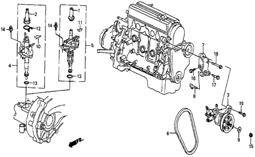 1985 Honda Prelude Sensor Assembly, Speed Diagram for 56500-PC9-950