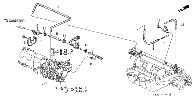 1999 Honda Accord Install Pipe - Tubing Diagram