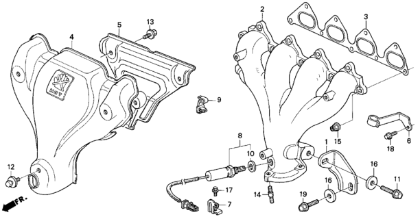 1992 Honda Prelude Exhaust Manifold Diagram