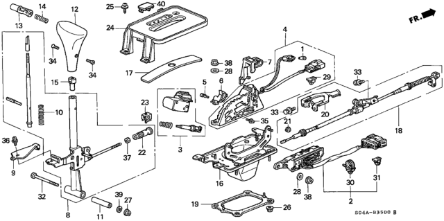 1999 Honda Civic Boot, Control Wire Diagram for 54341-S04-981