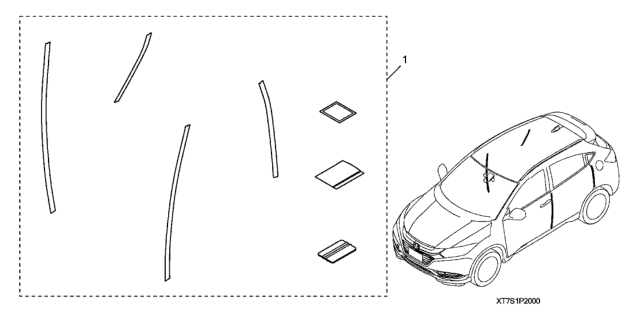 2016 Honda HR-V Door Edge Film Diagram
