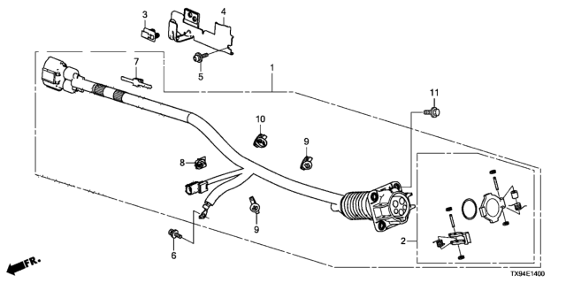 2013 Honda Fit EV Cover, Charge Cable Diagram for 1F491-RDC-A00