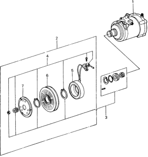 1981 Honda Civic A/C Compressor (Components) Diagram