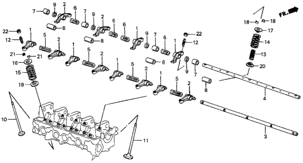 1986 Honda Prelude Valve - Rocker Arm Diagram