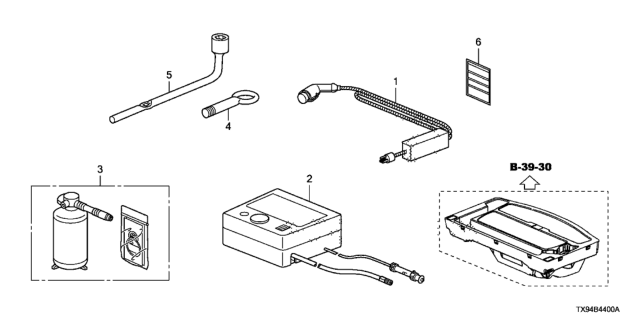 2013 Honda Fit EV Puncture Repair Kit  - Charge Cable Diagram