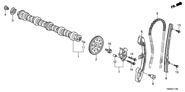 2013 Honda Fit Camshaft - Cam Chain Diagram