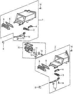 1983 Honda Accord Fresh Air Vents Diagram