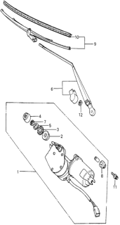 1979 Honda Accord Washer, Sealing Diagram for 38424-671-921
